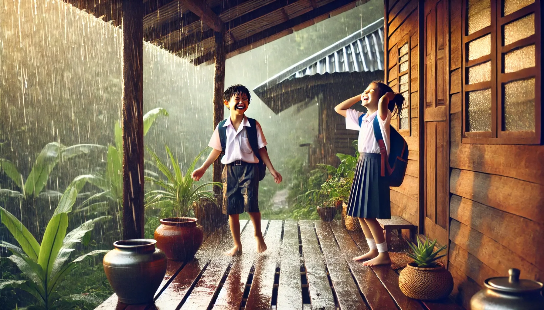 The Rainy Walk to Home: A Story of Childhood and Nature